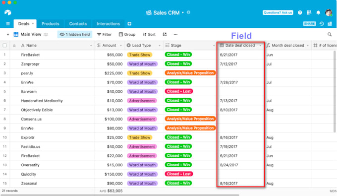 Gig Preview - Custom airtable database setup and automation for your business