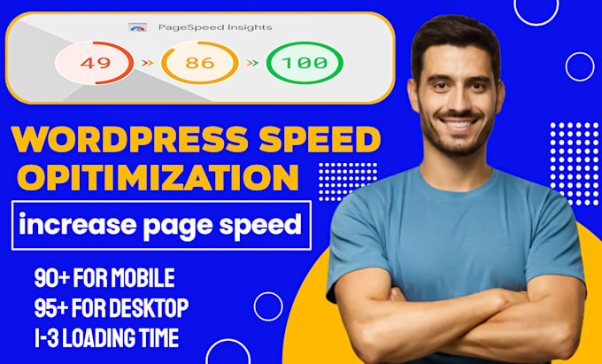 Gig Preview - Fix wordpress speed optimization for pagespeed insights and gtetrics