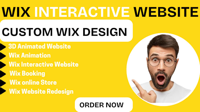 Gig Preview - Design interactive wix website 3d wix website animated wix website design 3d wix