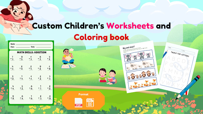 Gig Preview - Create a customize worksheets for children