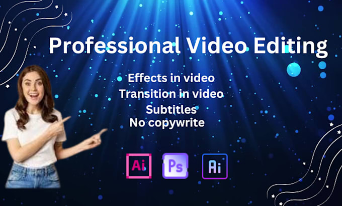 Gig Preview - Do professional video editing for youtube videos