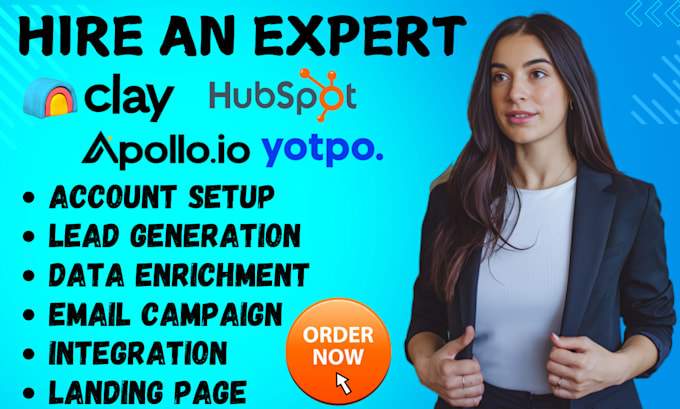 Gig Preview - Setup brevo automation clay com hubspot automation yotpo sms apollo hubspot crm