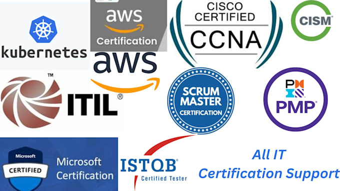 Gig Preview - Pass pmp kubernets itil AWS scrum istqb safe terraform microsoft certifications