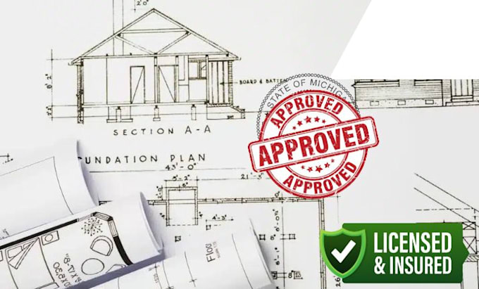 Gig Preview - Licensed architect south carolina, new jersey, michigan pe stamp for city permit