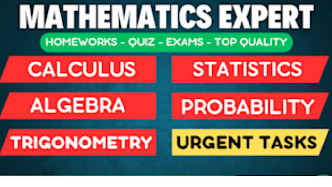 Gig Preview - Help you in math statistics algebra calculus