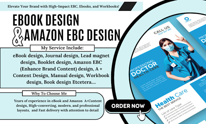 Gig Preview - Do ebook design lead magnet design booklet journal design and amazon ebc design