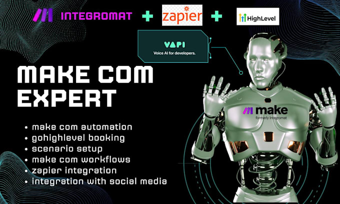 Gig Preview - Make com automation, make com automation, make workflow, make com