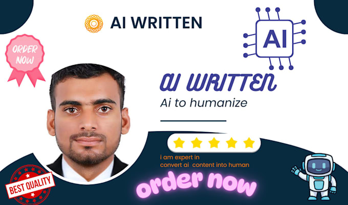 Gig Preview - Convert ai  content into human