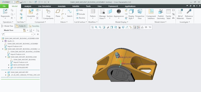 Gig Preview - Do 3d cad models industrial design 2d drawing rendering in solidworks and creo