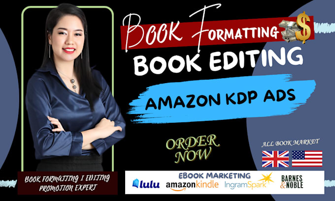 Gig Preview - Do expert book editing, book formatting and book promotion for amazon kindle