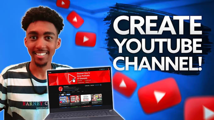 Gig Preview - Create or setup youtube channel with logo banner for channel monetization