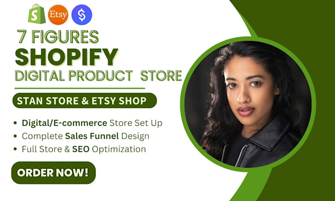 Bestseller - create 7figure shopify digital products store, stan store, etsy digital shop