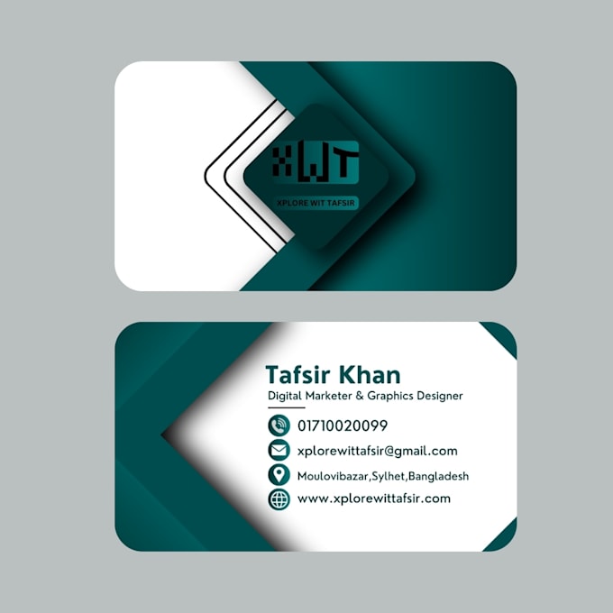 Gig Preview - Design a professional and creative visiting card