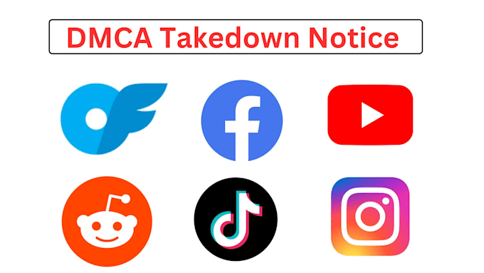 Gig Preview - Send dmca takedown notice to remove copyright content on tiktok,reddit,fb,yt,ig