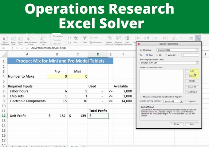 Gig Preview - Do operations research linear programming using advanced optimization techniques