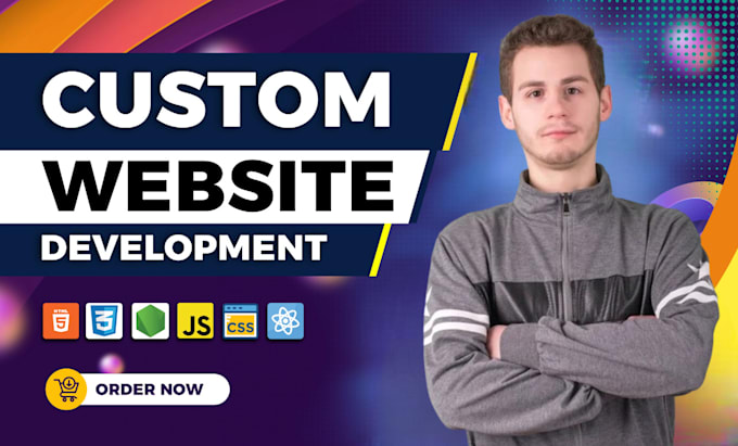 Gig Preview - Do custom website development as full stack developer, front end developer