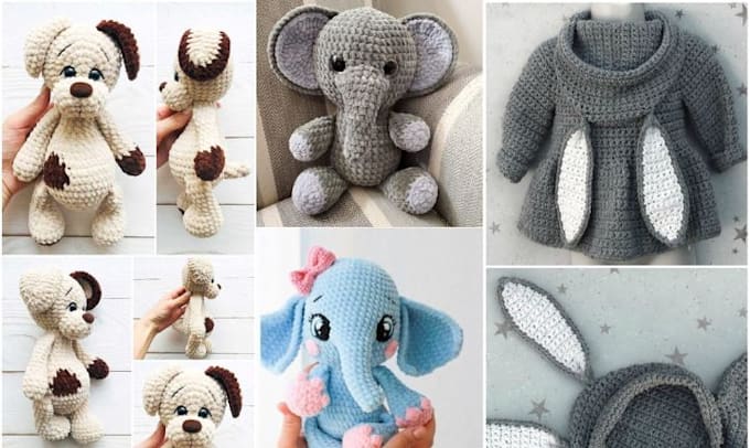 Gig Preview - Create valentine amigurumi crochet pattern design for etsy store