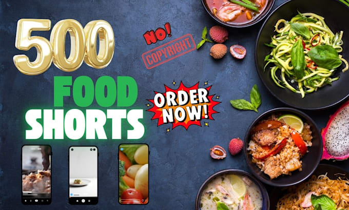 Bestseller - create edit 500 trending healthy food youtube shorts and manage your channel