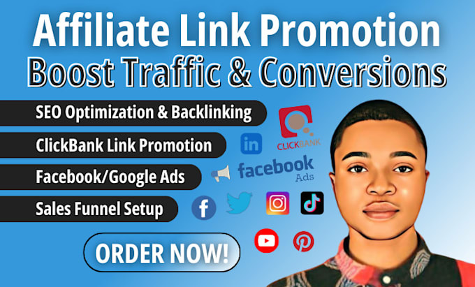 Gig Preview - Clickbank affiliate link promotion affiliate marketing clickbank link promotion