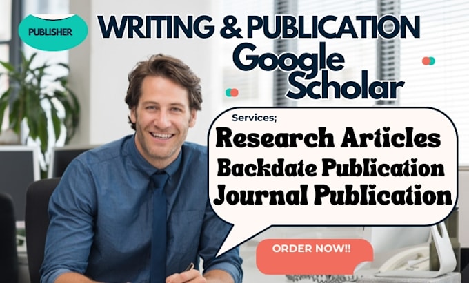 Gig Preview - Backdate, write and publish article in google scholar reviewed indexed journal