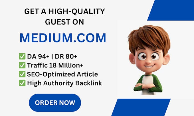 Gig Preview - Write and publish your article on premium guest post medium,com for promotion