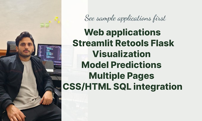 Gig Preview - Web applications in streamlit retools flask