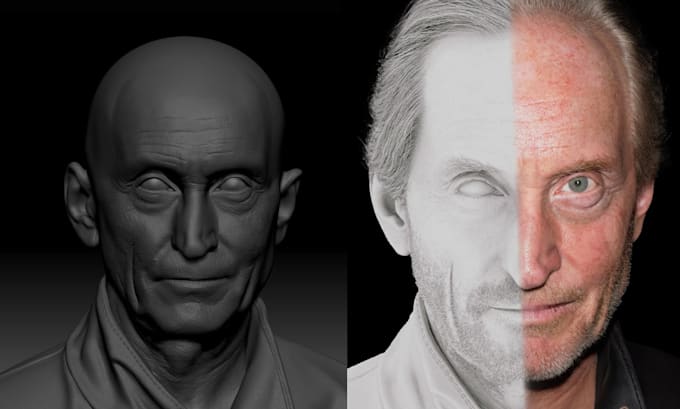 Gig Preview - Create realistic 3d face, 3d head model, 3d head bust sculpting for 3d printing