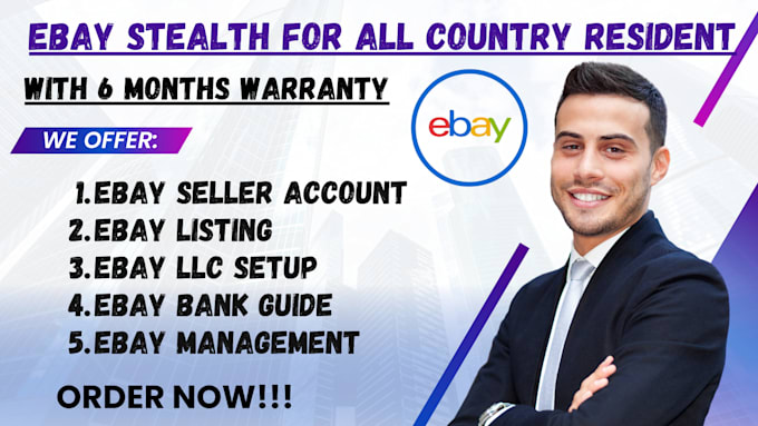 Gig Preview - Create verified ebay seller account high limit ebay store setup ebay listing