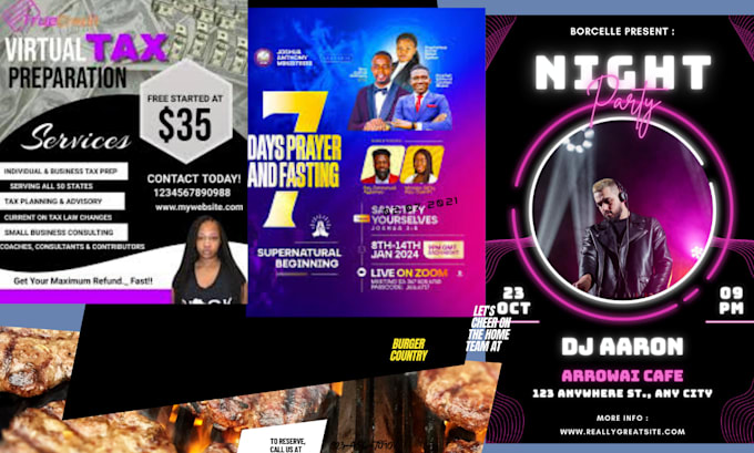 Gig Preview - Create impressive church flyer design and brochure,tax flyer,club or party flyer