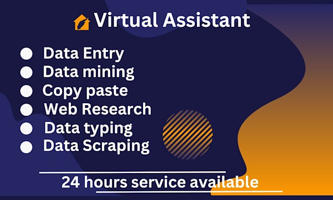 Gig Preview - Be your virtual assistant for data entry, web research