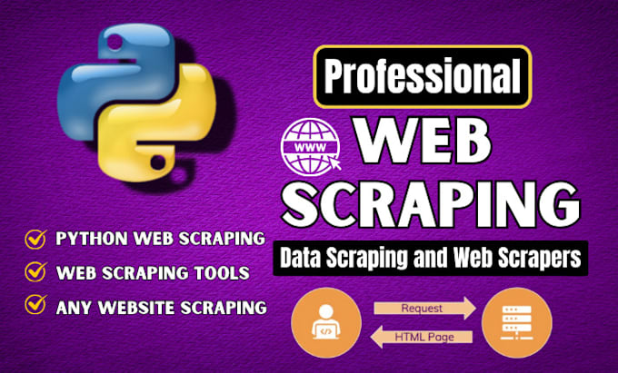 Gig Preview - Python web scraping, custom web scraper, data extraction and web scraping