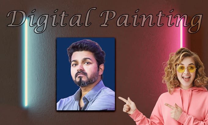 Gig Preview - Draw realistic digital portrait art in oil painting style