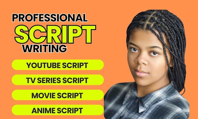 Gig Preview - Write script writing for youtube script, video script, scriptwriting, script