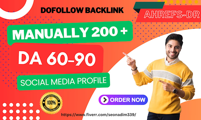 Gig Preview - Manually 200 plus social media profile backlinks for website SEO