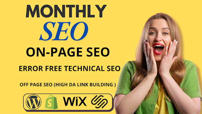 Gig Preview - Monthly services keyword research on page off page technical seo