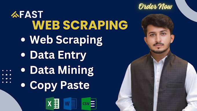 Gig Preview - Do web scraping, web research, data entry and data mining in 12 hours