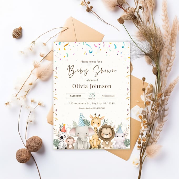 Gig Preview - Design birthday, wedding, baby shower invitation