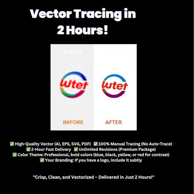 Gig Preview - Vector trace your logo or image in 2 hours