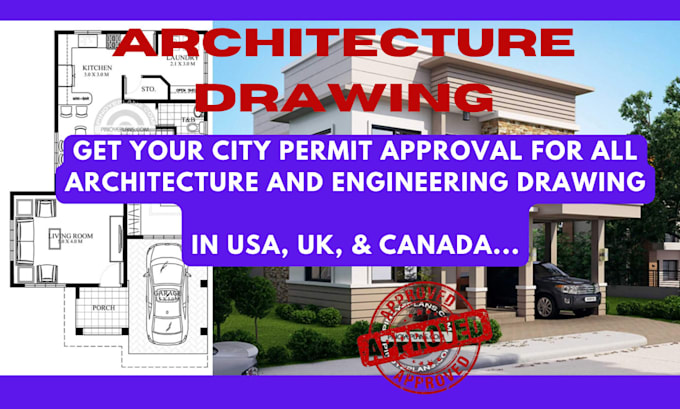 Gig Preview - Review stamp your architecture and engineering floor plan for USA city permit