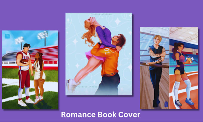 Gig Preview - Design romance book cover illustration, ebook cover, book cover design for kdp