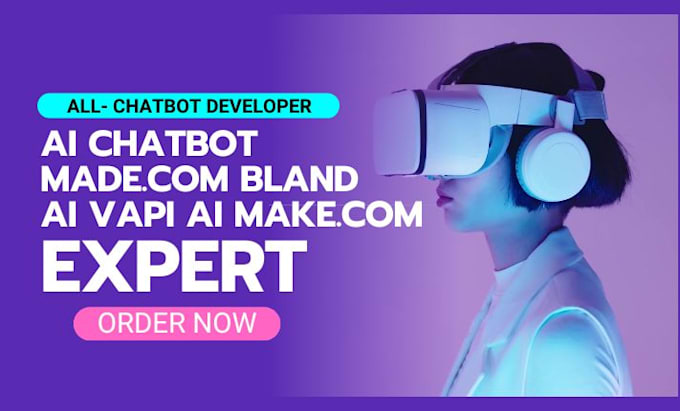 Gig Preview - Build ai chatbot made com bland ai vapi ai make com automation ai chatbot expert