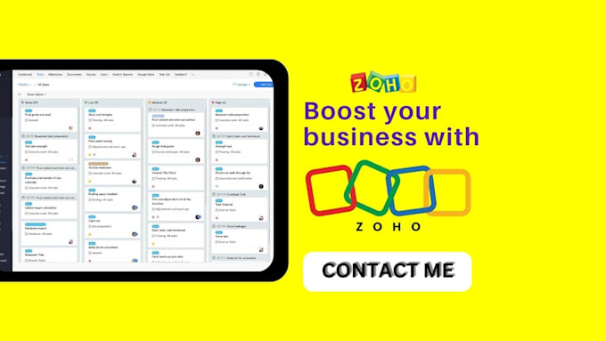 Gig Preview - Set up zoho one zoho CRM zoho creator zoho forms zoho campaign and automation