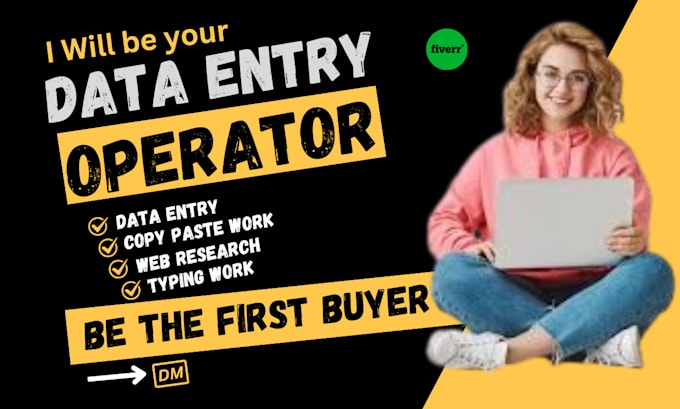 Gig Preview - Be your data entry operator