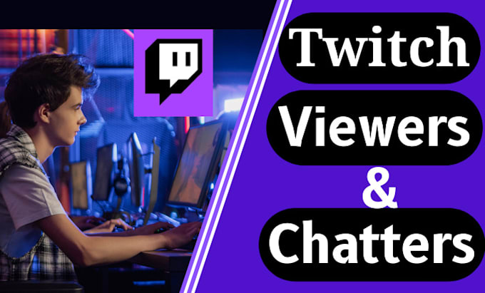 Gig Preview - Organic twitch live stream boost, boost live viewers and active chatters