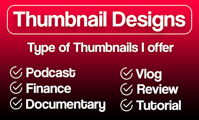 Gig Preview - Create the thumbnail your channel actually need