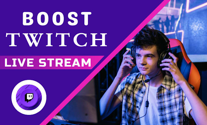 Gig Preview - Organically boost your twitch live stream to get more live viewers and chatters