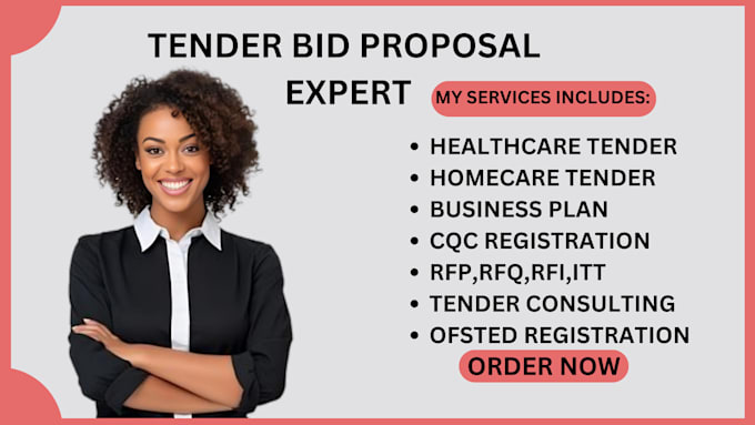 Gig Preview - Win healthcare and UK tender, bid writing proposal cleaning tender