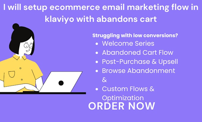 Bestseller - setup ecommerce email marketing flow in klaviyo with abandons cart