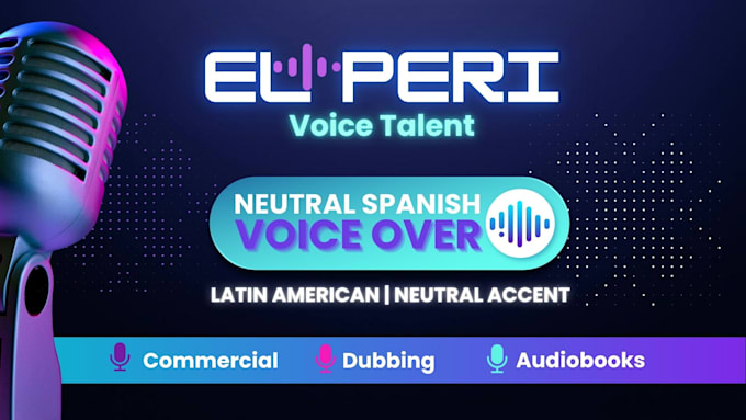 Bestseller - record a professional spanish voice over for commercials, audiobooks, and more