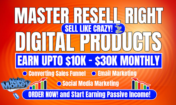 Gig Preview - Sales strategy master resell right store email marketing and digital product